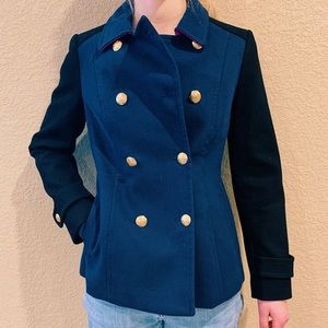 Banana Republic Black & Navy Dress Coat